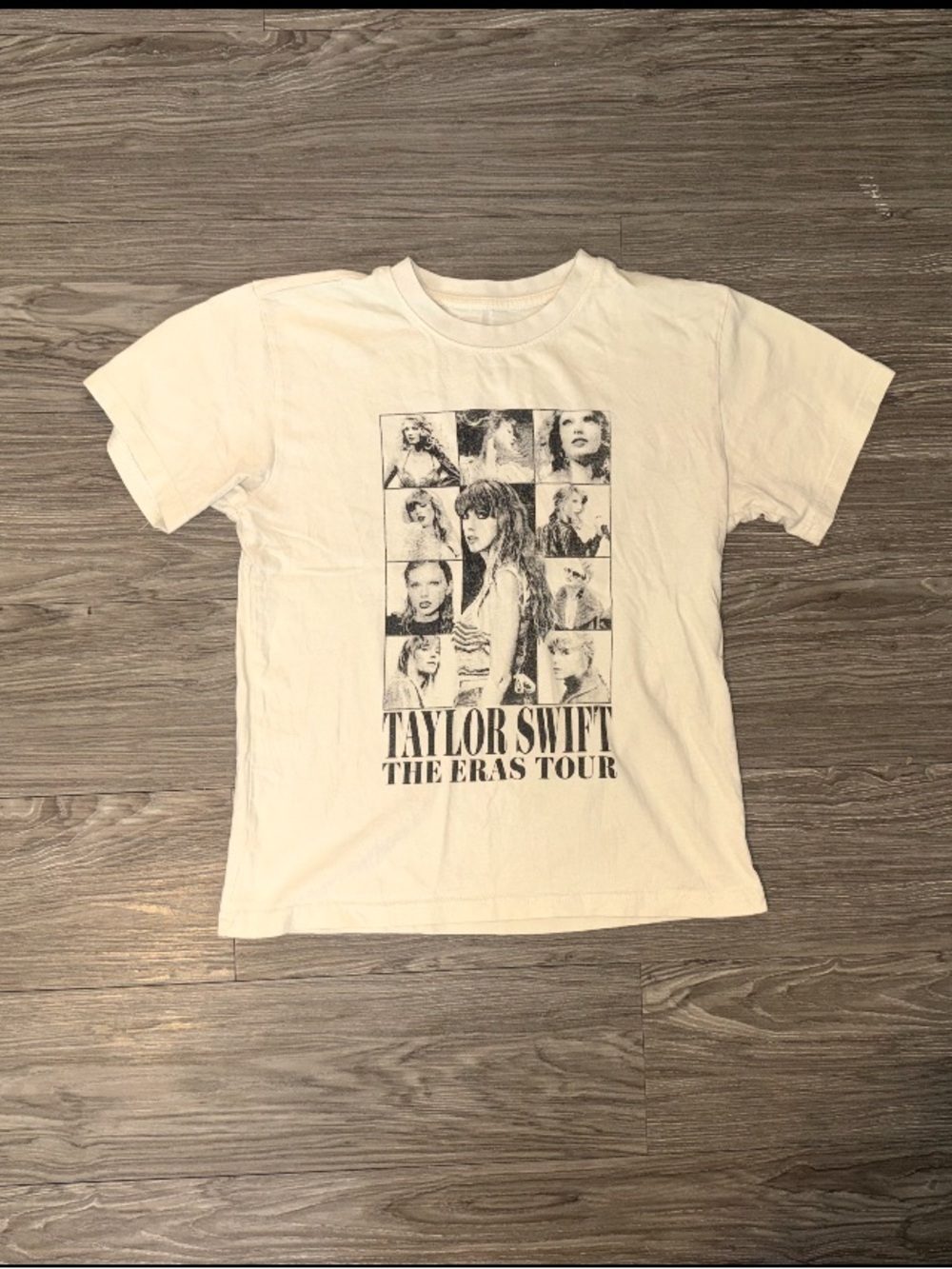 Taylor Swift The Eras Tour Official Merchandise Girls Youth Medium Cream T Shirt
